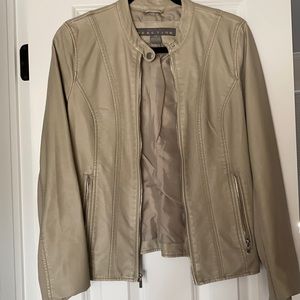 Kenneth Reaction Cream Leather Jacket
